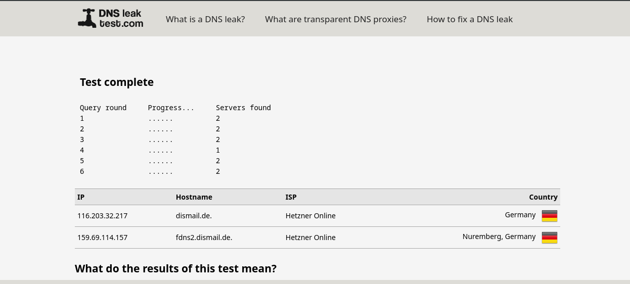 DNS leak test MANJARO.png